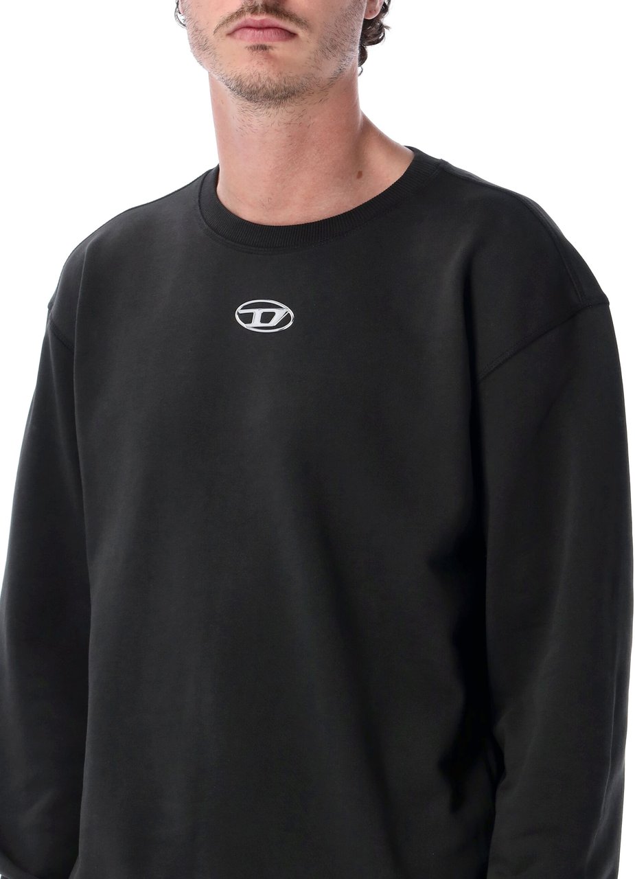 Diesel Norm Crewneck Logo Nero Zwart