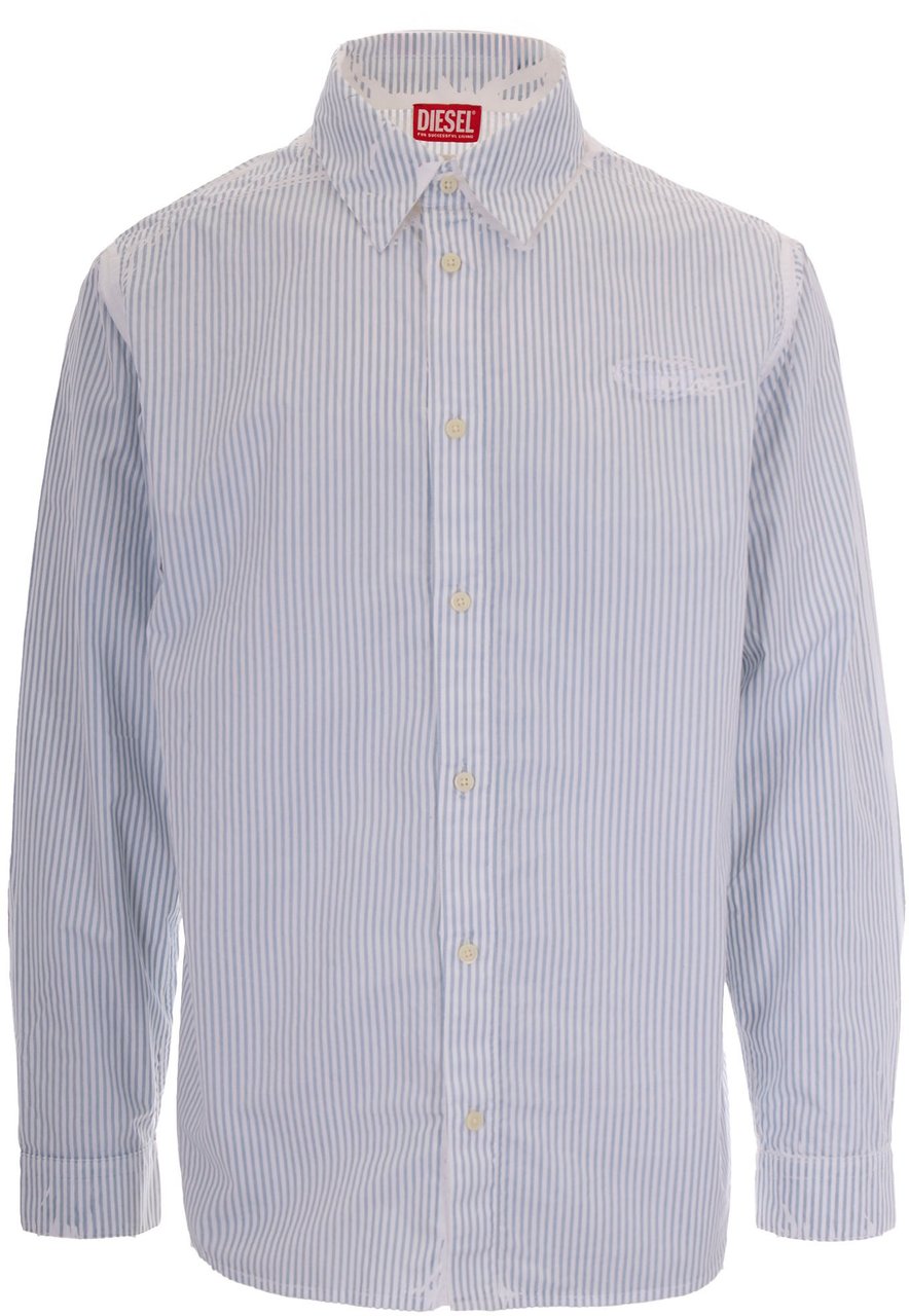 Diesel Shirts Azzurro Lichtblauw