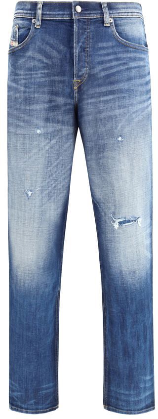 Diesel Diesel Blue Cotton Slim Fit Jeans Blauw