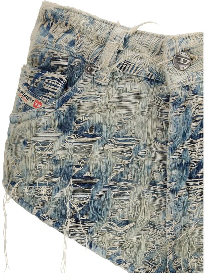 Diesel Diesel Blue Cotton Bermuda Shorts Blauw