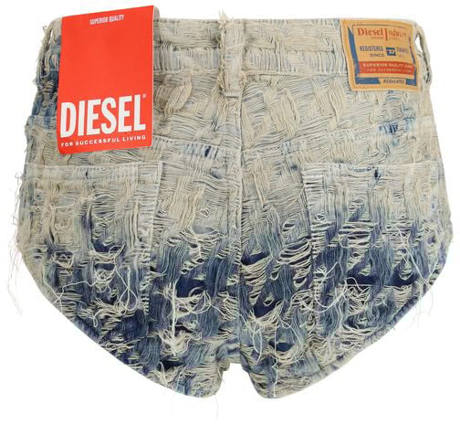 Diesel Diesel Blue Cotton Bermuda Shorts Blauw