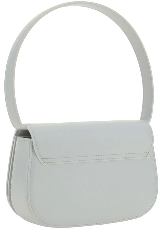 Diesel Diesel White Calf Leather Bos Taurus Shoulder Bag Wit