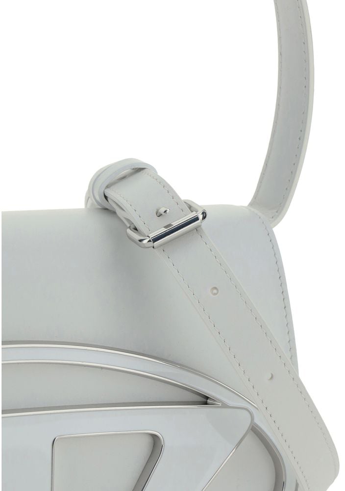 Diesel Diesel White Calf Leather Bos Taurus Shoulder Bag Wit
