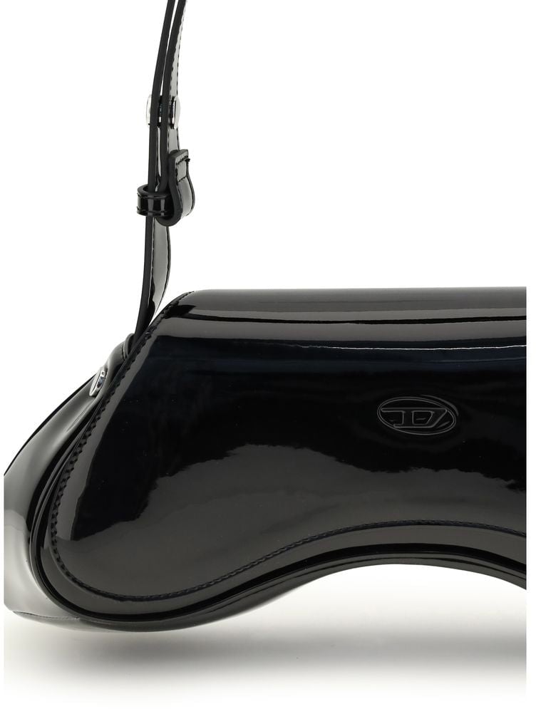 Diesel Diesel Black Polyethylene Shoulder Bag Zwart