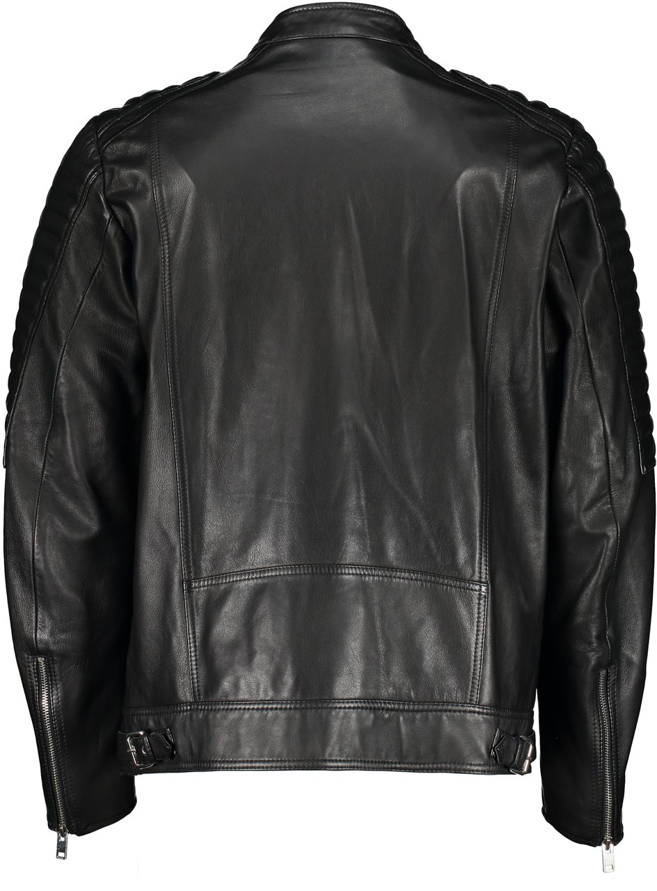 Diesel Elegant and versatile black leather jacket Zwart