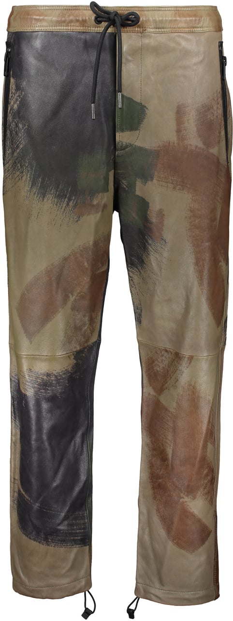 Diesel Leather pants Groen