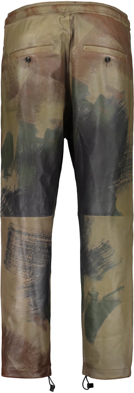 Diesel Leather pants Groen