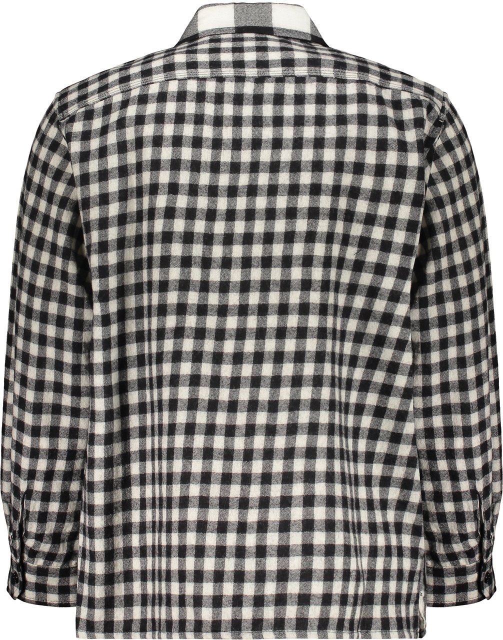 Diesel Long Sleeve Checkered Shirt White Black Neutraal