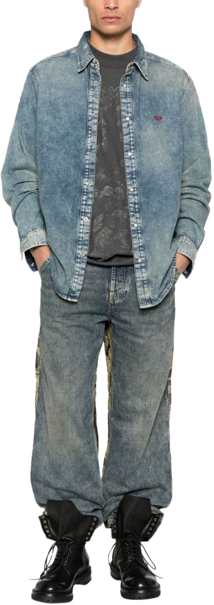Diesel Shirts Denim Blauw