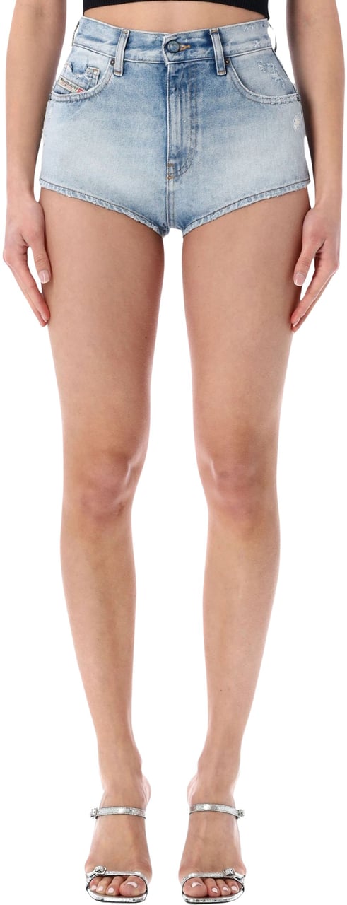 Diesel Diesel DE-Lunar frayed denim shorts Blauw