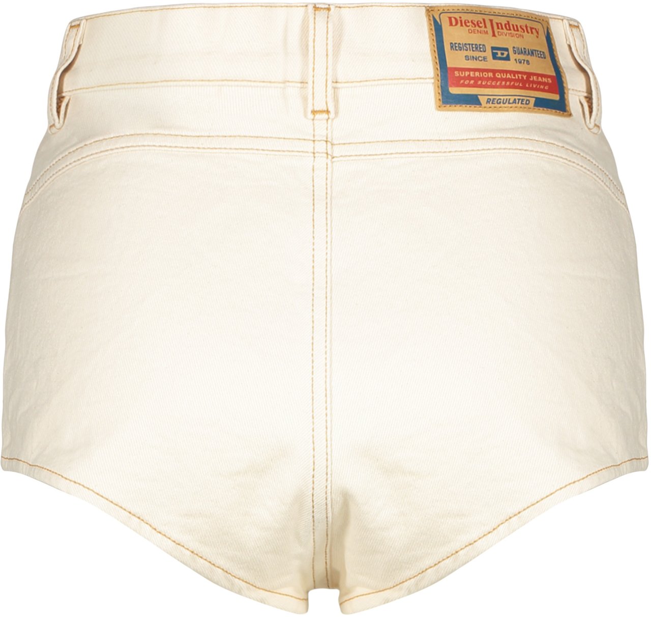 Diesel Light denim shorts with high waist Wit