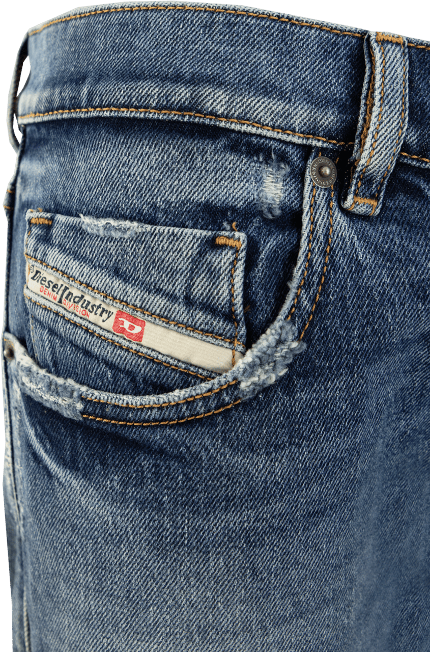 Diesel Heren D-Strukt Slim Fit Jeans Blauw Blauw