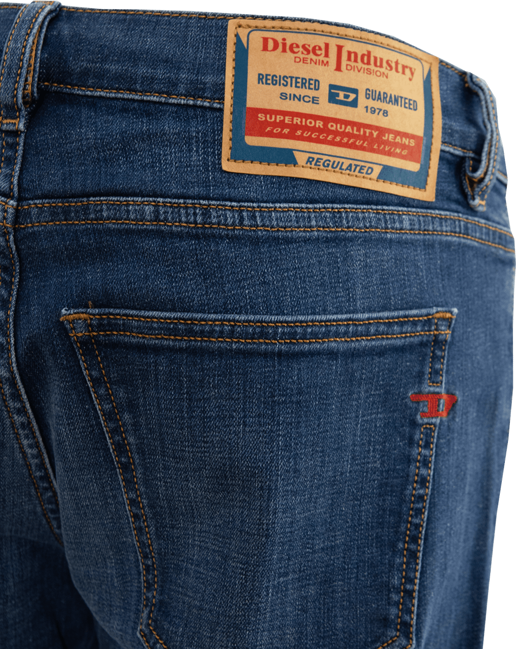 Diesel Heren D-Strukt Slim Fit Jeans Blauw