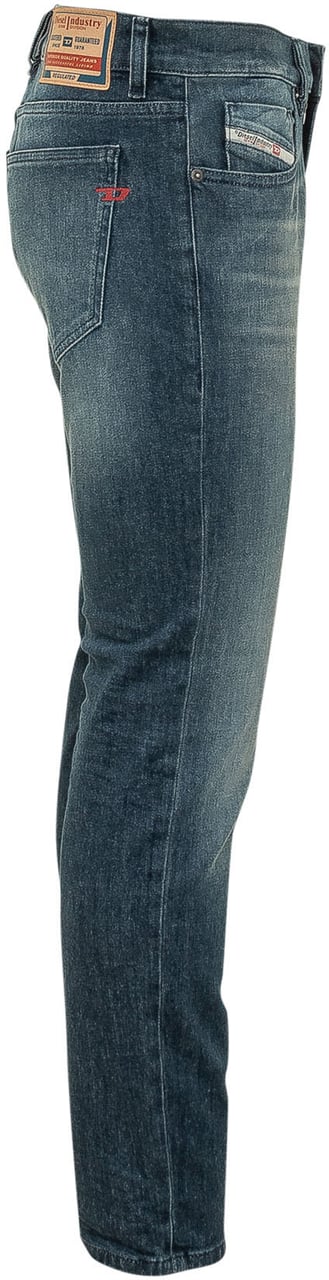 Diesel Jeans a Gamba Dritta con Effetto Sfumato Blauw