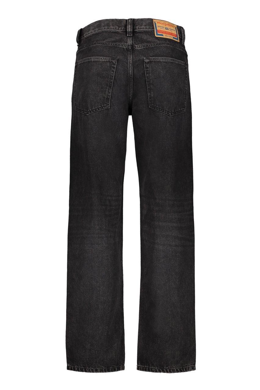 Diesel Jeans in black denim straight and versatile Zwart