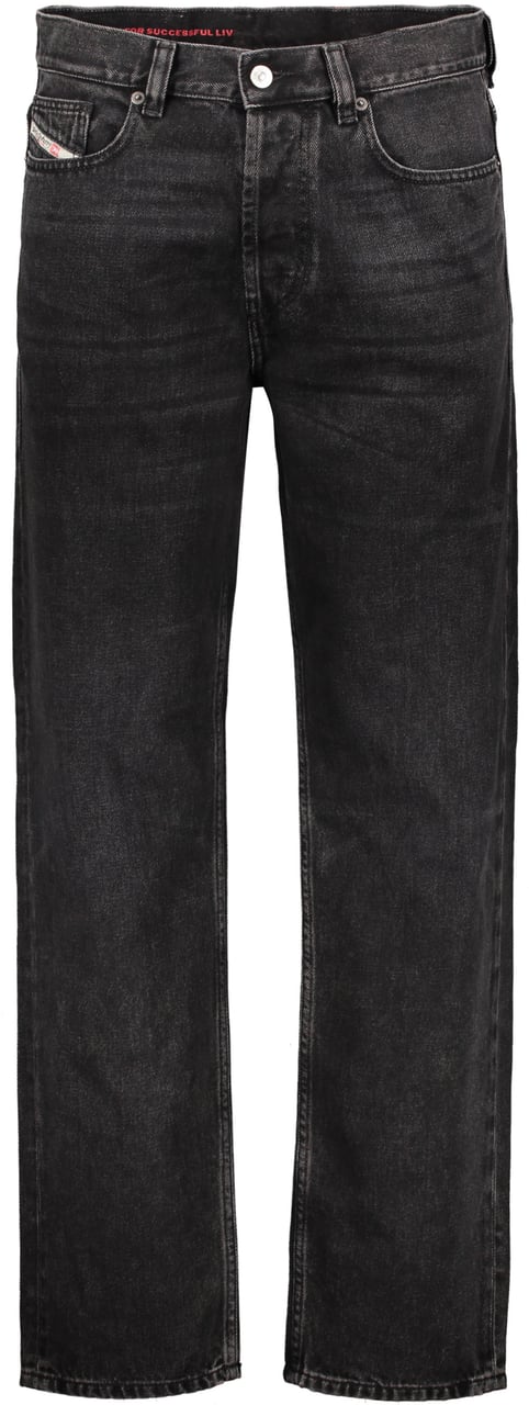 Diesel Jeans in black denim straight and versatile Zwart