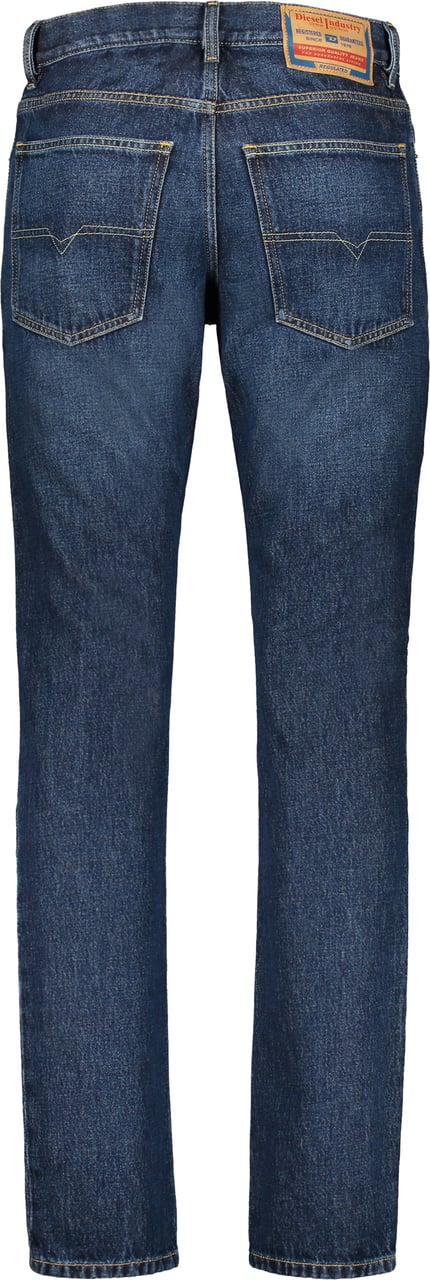 Diesel Dark Blue Straight High Waist Jeans Blauw