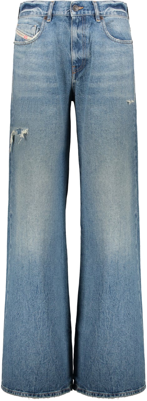 Diesel Flared jeans in light denim Blauw