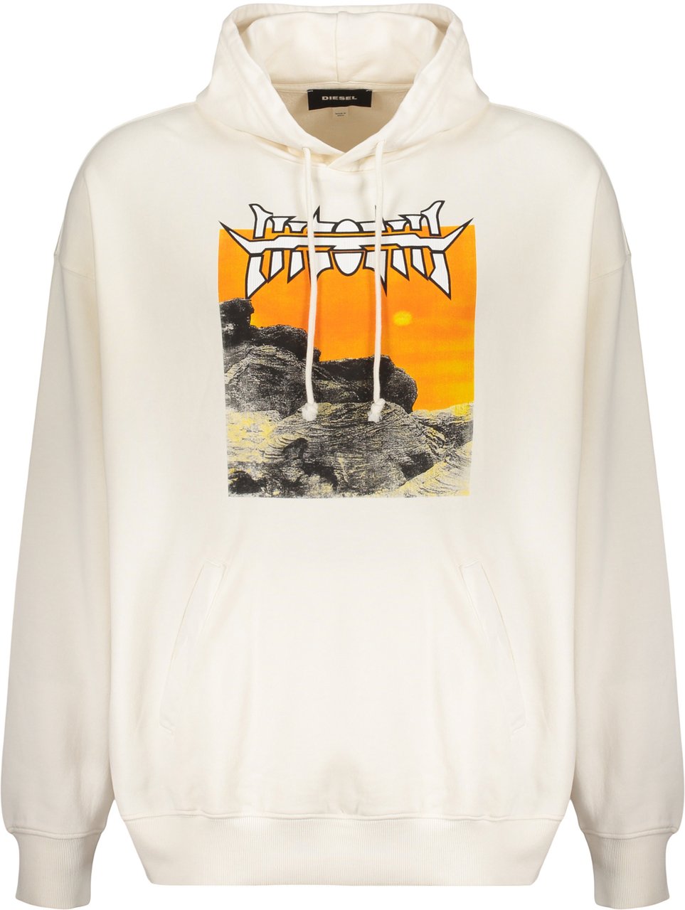 Diesel Hooded sweatshirt with print Wit