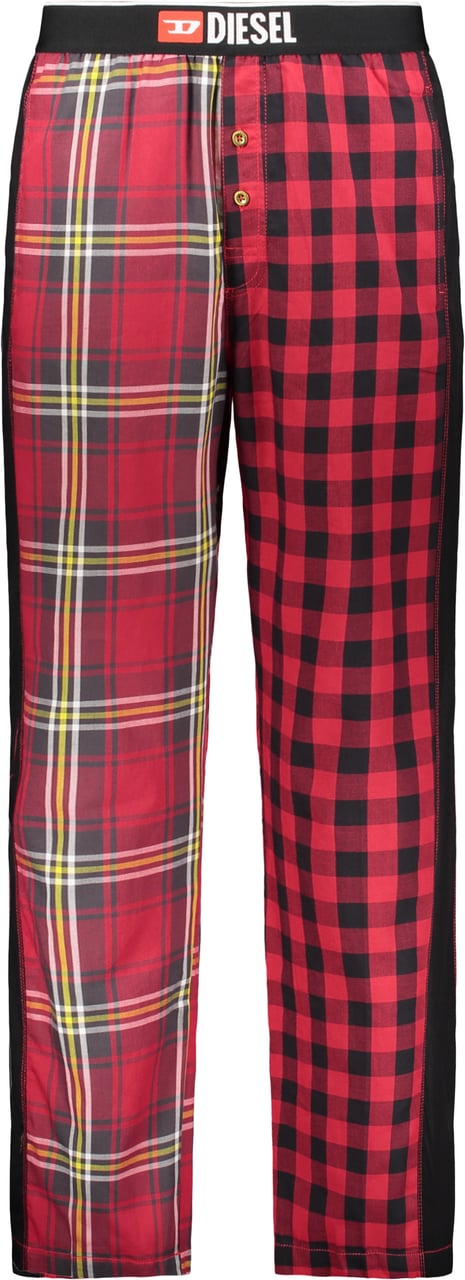 Diesel Checked trousers with elastic waist Rood