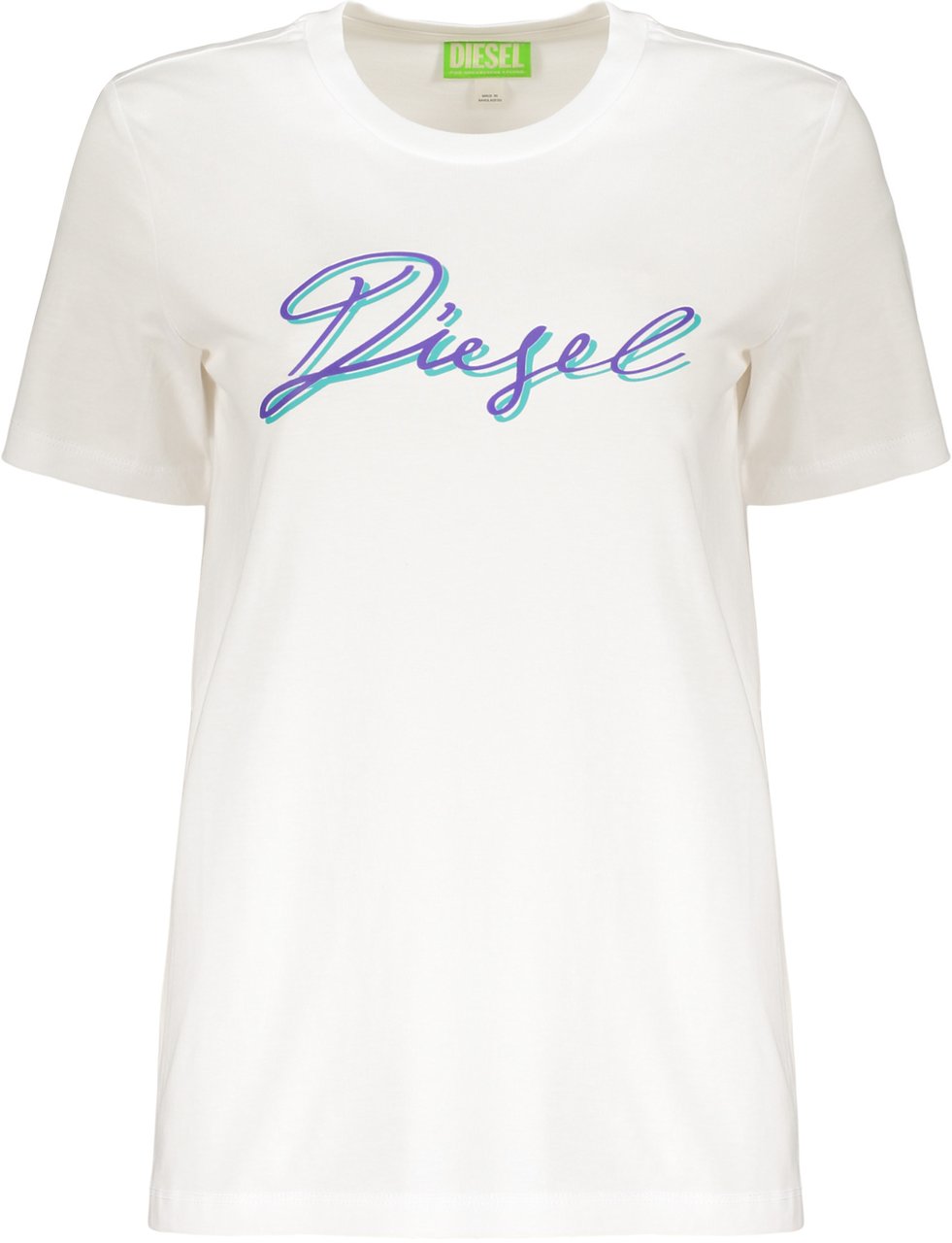 Diesel Elegant white T-shirt with logo Wit
