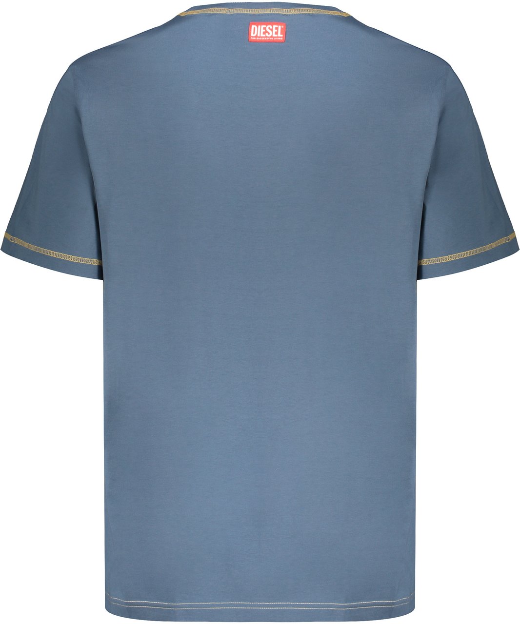 Diesel Complete cotton jersey two-piece pajama set with simple T-shirt Blauw