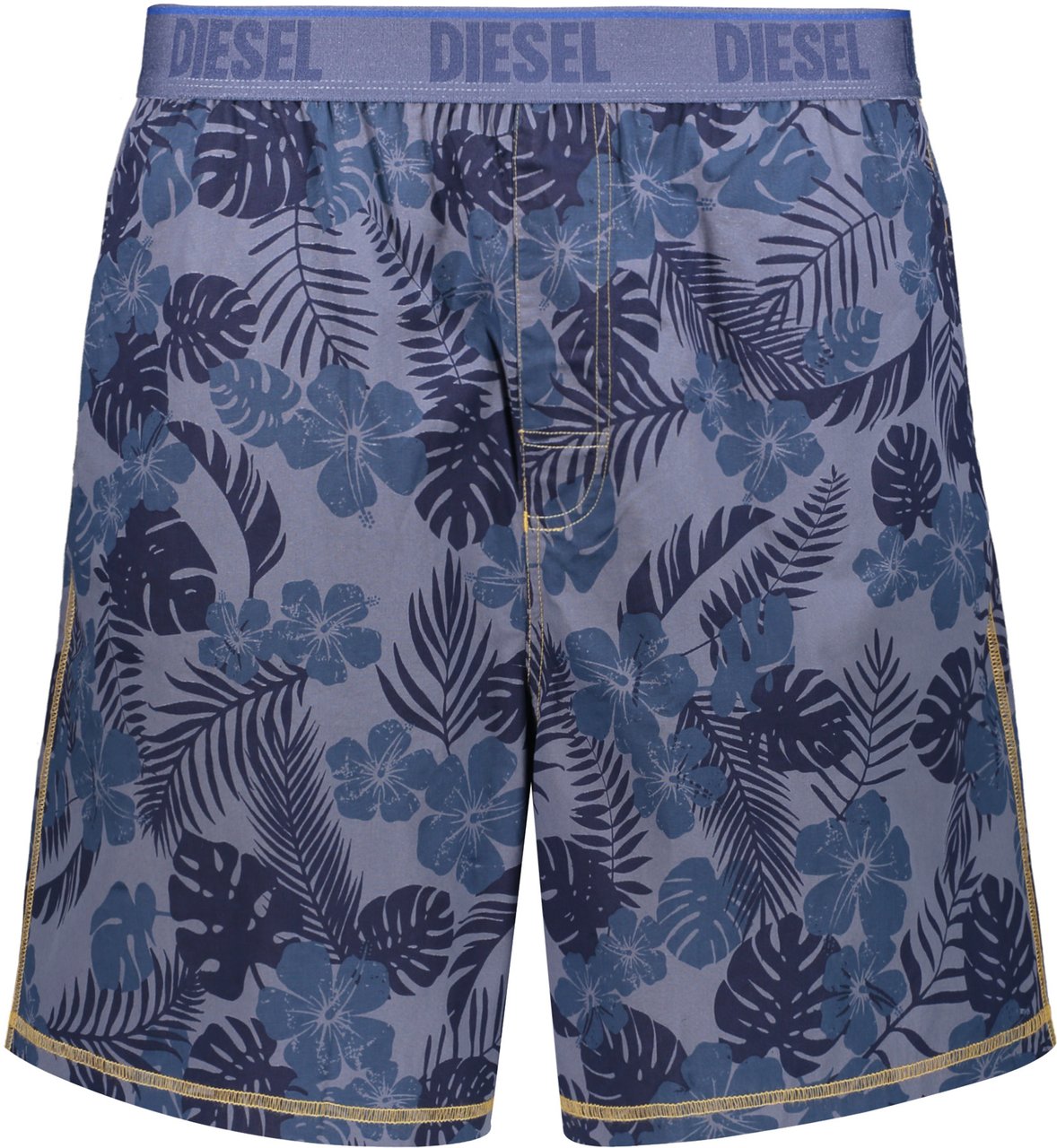 Diesel Complete cotton jersey two-piece pajama set with simple T-shirt Blauw