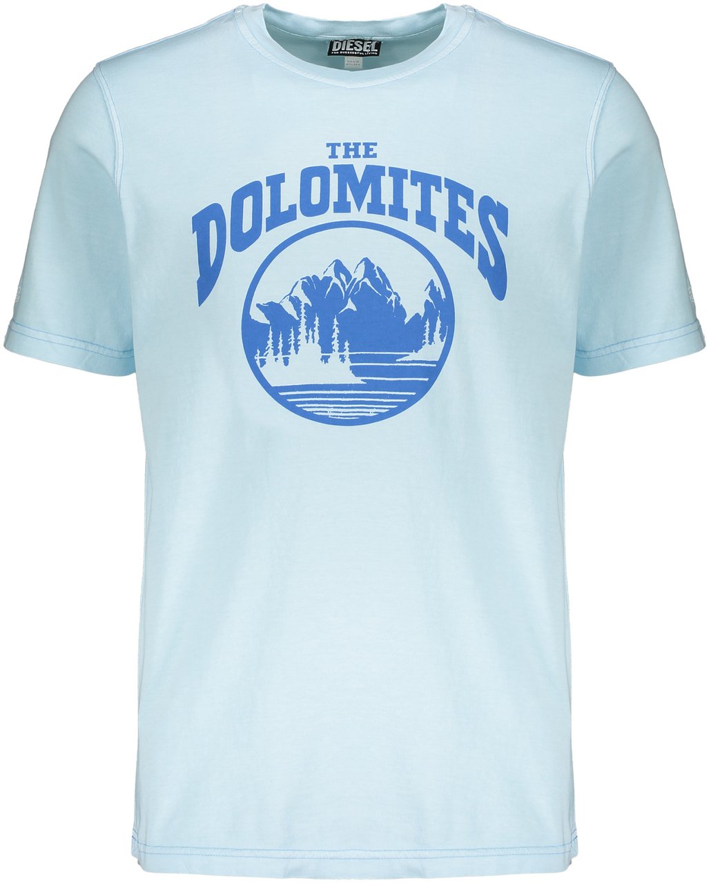 Diesel Cotton blue T-shirt Blauw