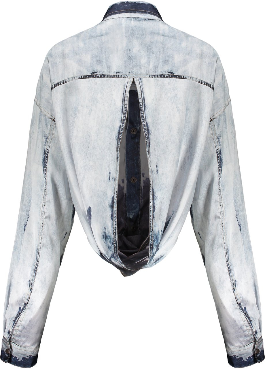 Diesel Asymmetrical cropped top Blauw