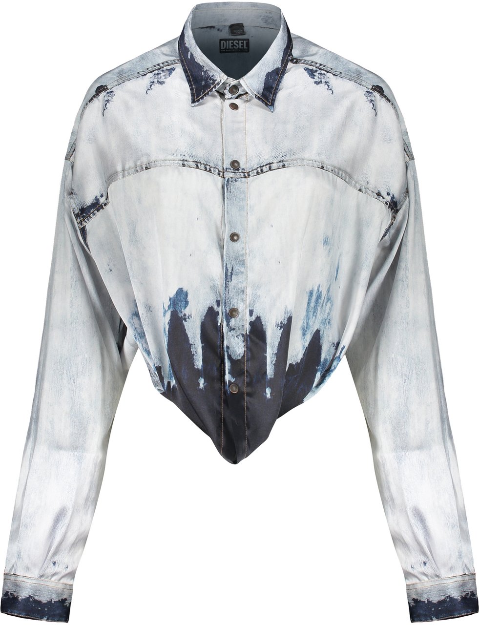 Diesel Asymmetrical cropped top Blauw