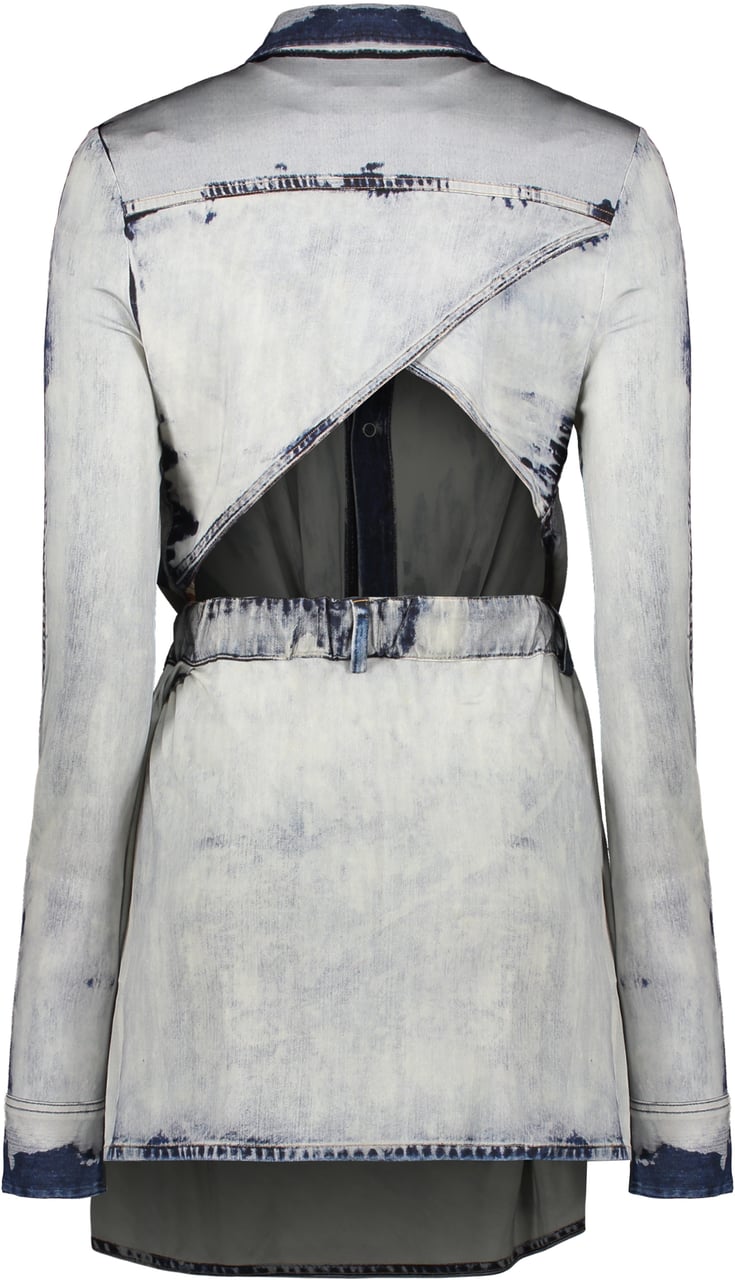 Diesel Two-piece denim dress with skirt Blauw