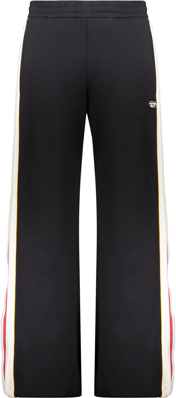 Diesel Sports pants with side zip Zwart