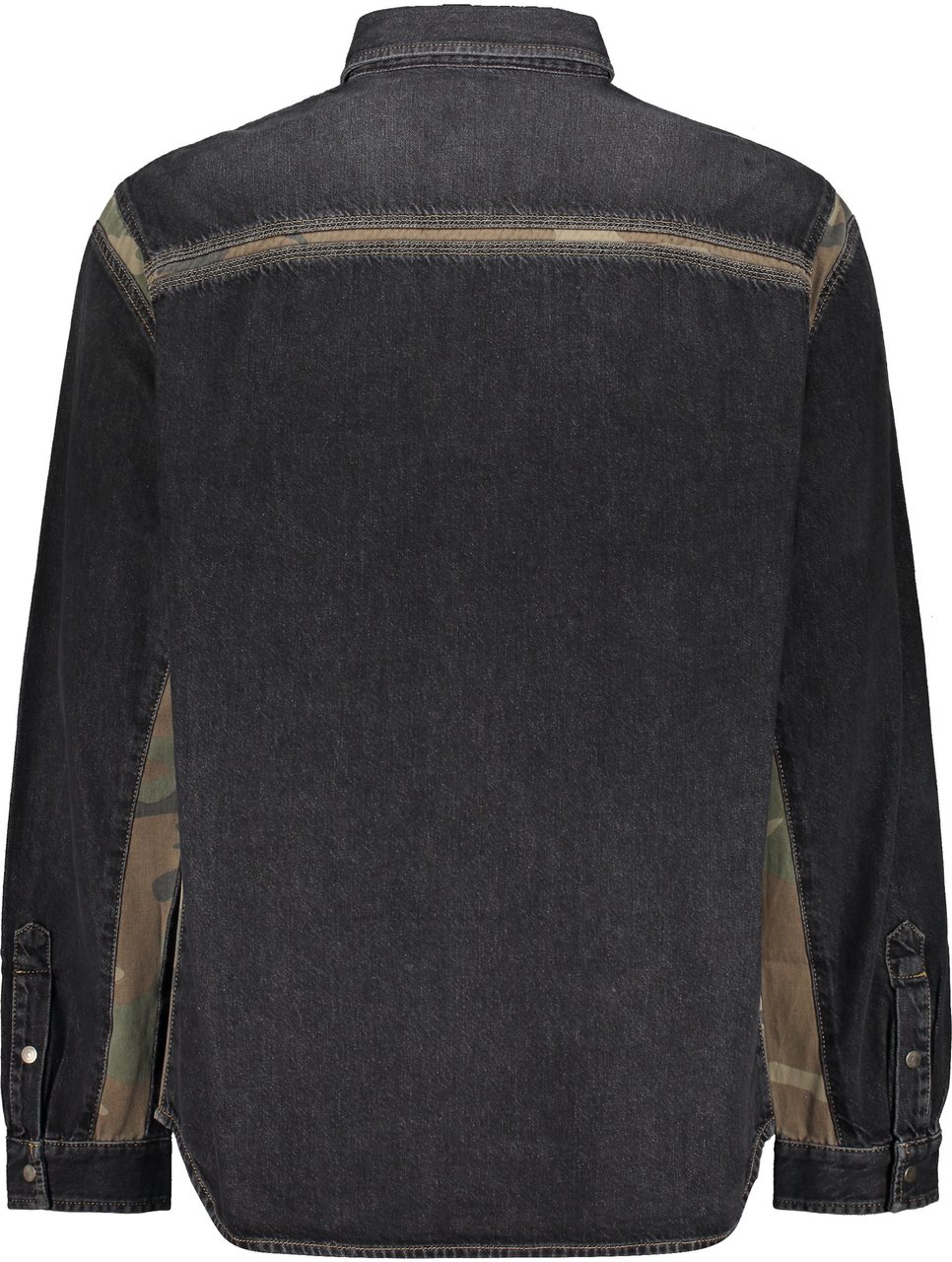 Diesel Shirt in denim with long sleeves Zwart