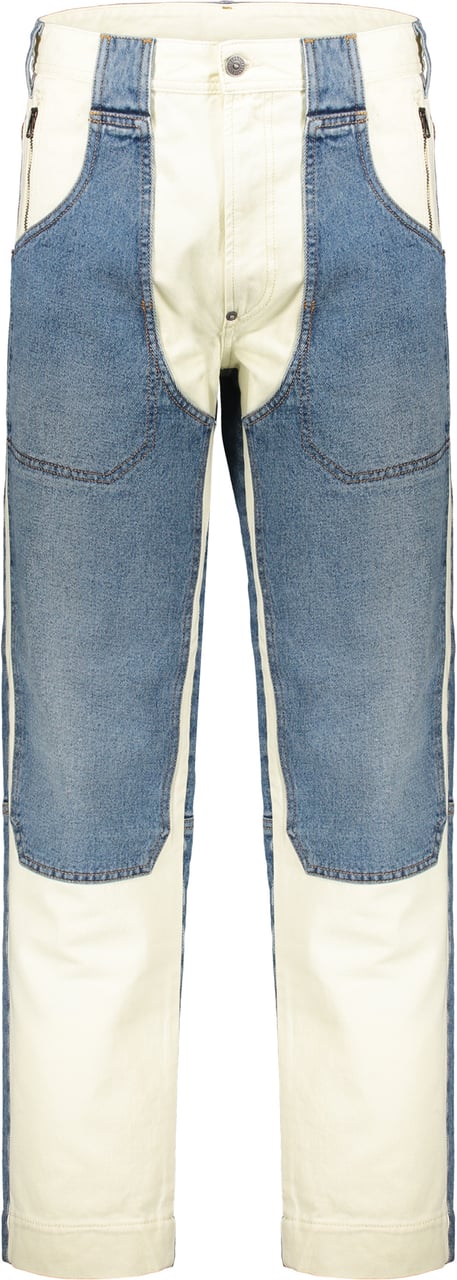 Diesel Blue jeans pants with light details Wit