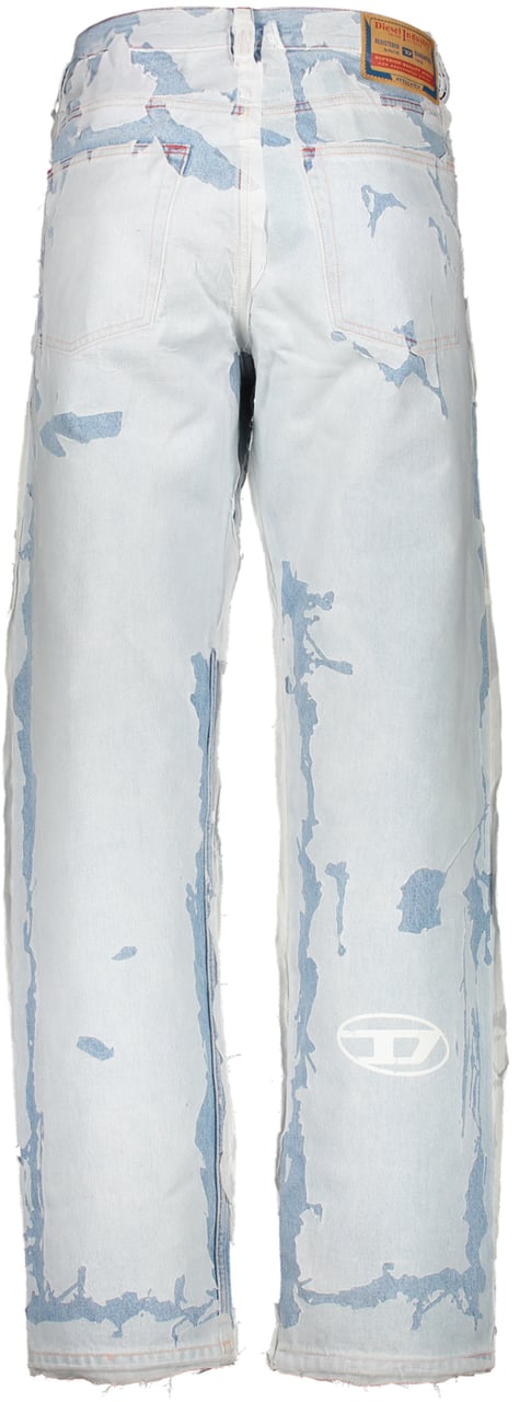 Diesel Straight jeans with a high waist Blauw