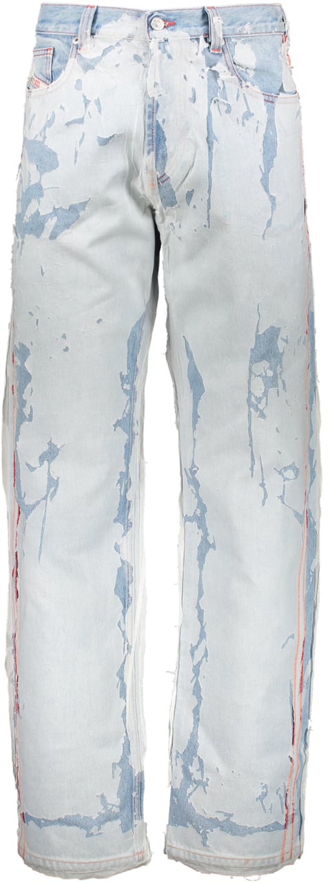 Diesel Straight jeans with a high waist Blauw