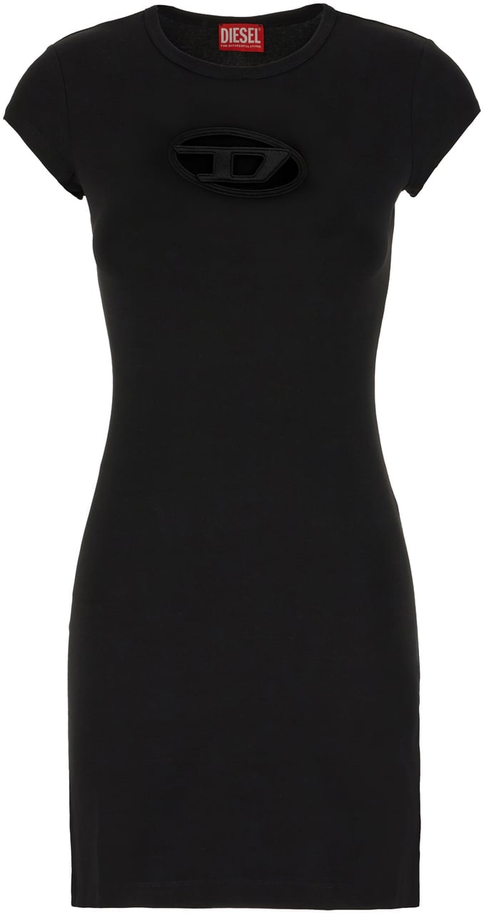 Diesel Diesel Black stretch cotton dress Zwart