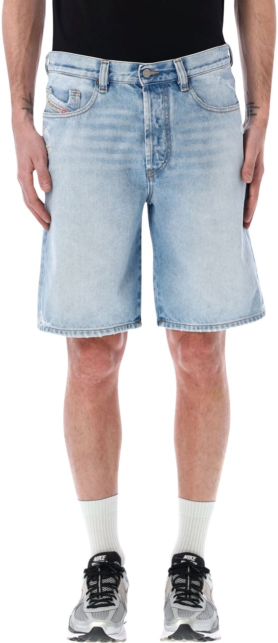 Diesel Diesel regular fit knee-length denim shorts Blauw