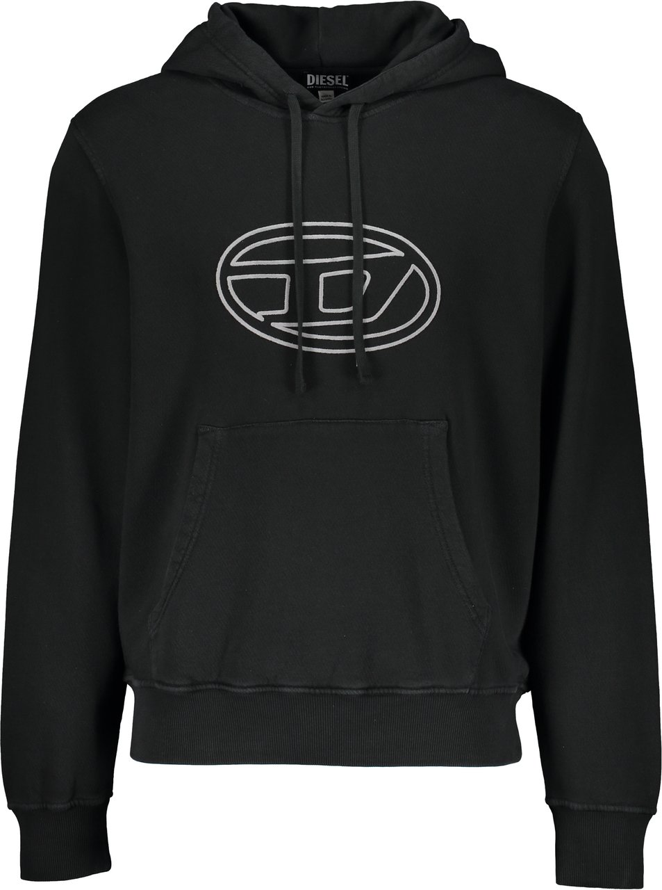 Diesel Black hoodie with a stylish logo Zwart