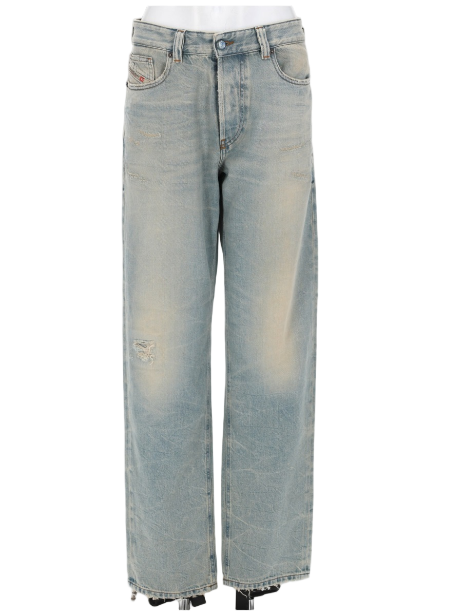 Diesel 1988 D-Ark Faded Distressed Jeans Grijs