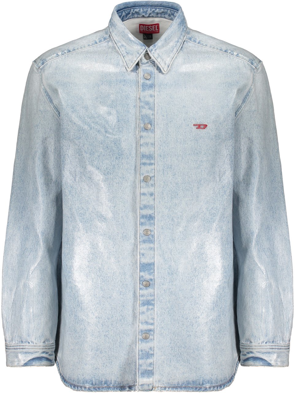 Diesel Blue denim shirt with long sleeves casual Blauw
