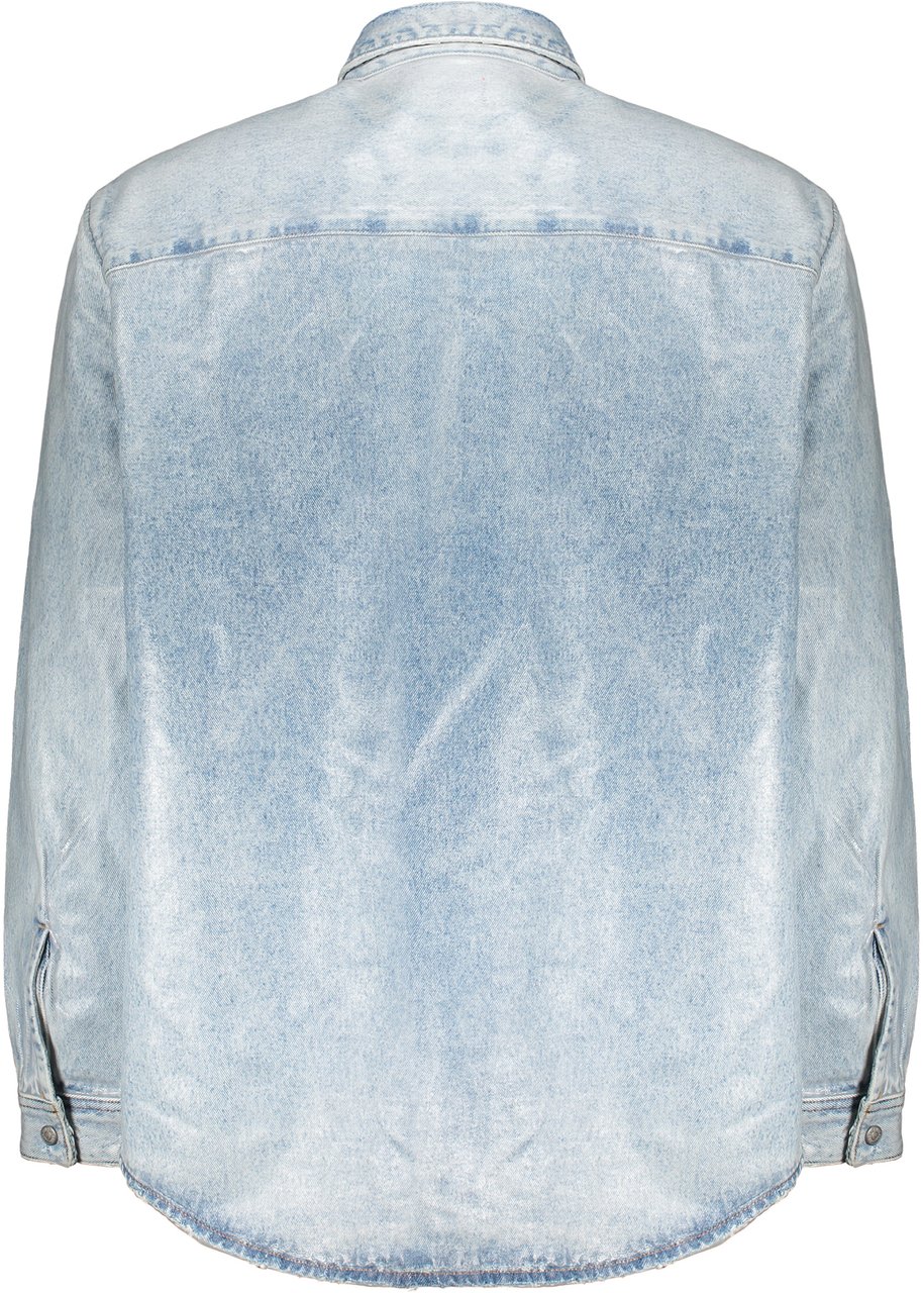 Diesel Blue denim shirt with long sleeves casual Blauw