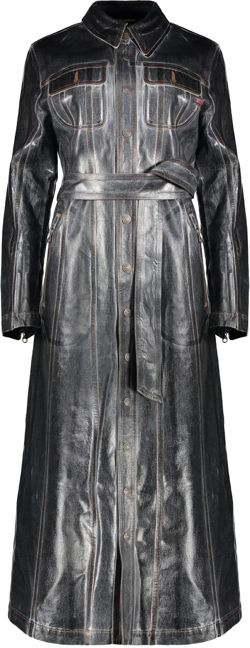 Diesel Elegant long dress with stylish pockets Zwart