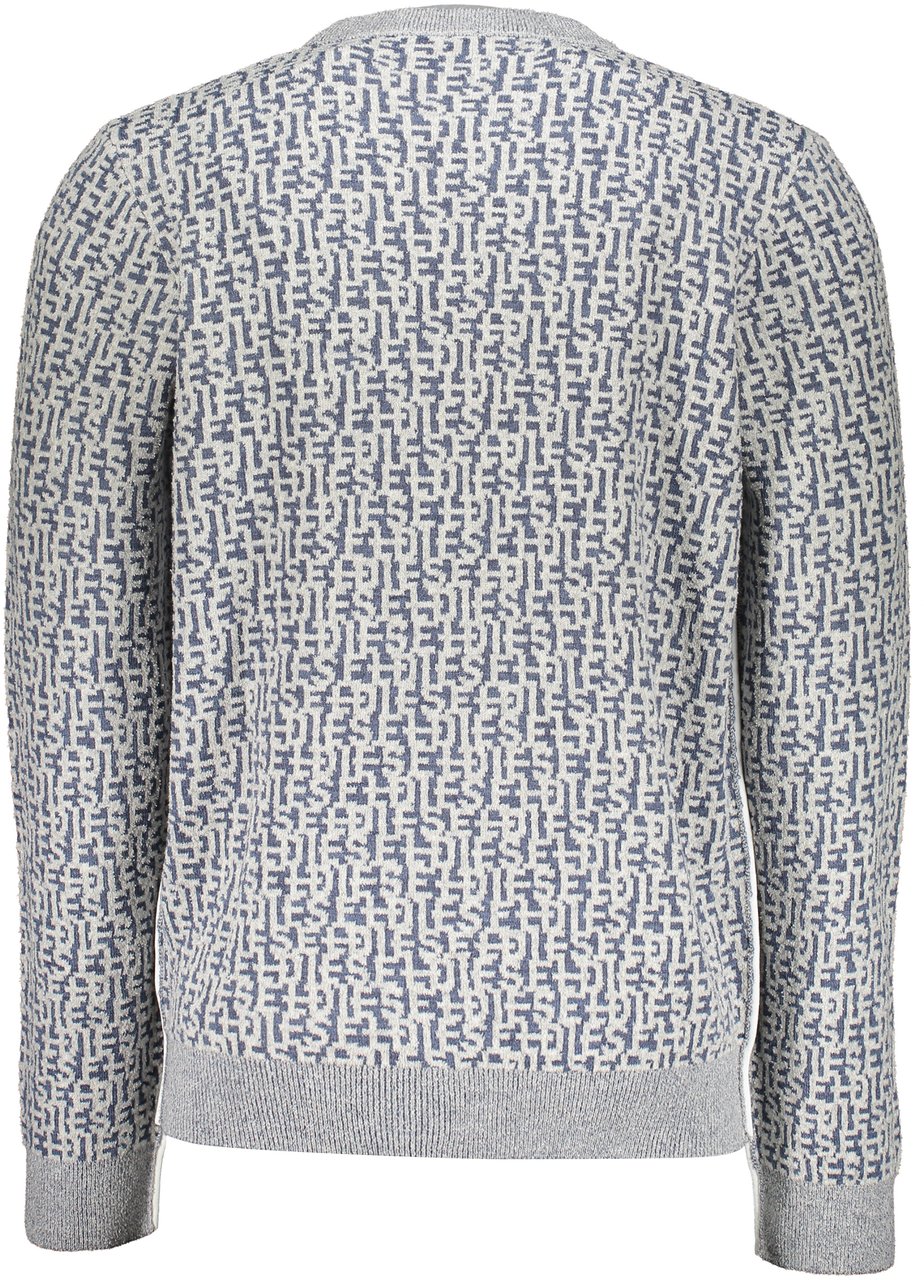Diesel Round neck sweater with pattern Blauw