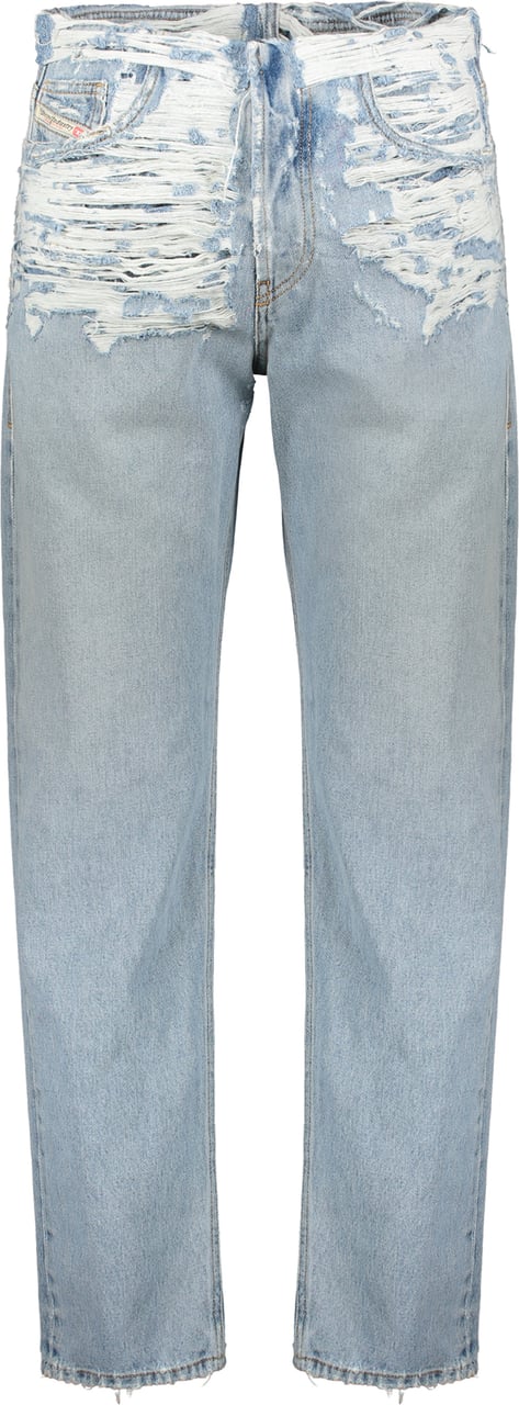 Diesel Light vintage jeans with straight cut Blauw