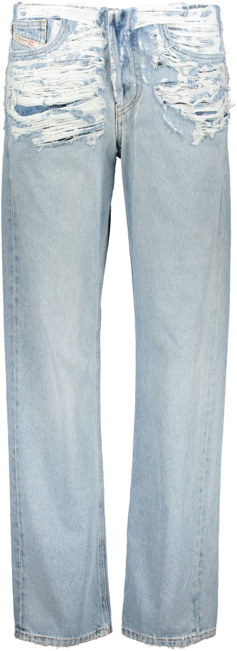 Diesel Light denim jeans, straight comfortable cut Blauw