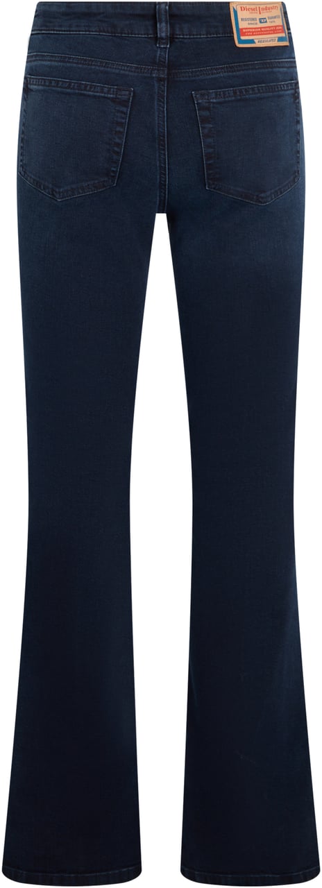 Diesel Bell-bottom jeans in cotton denim Blauw
