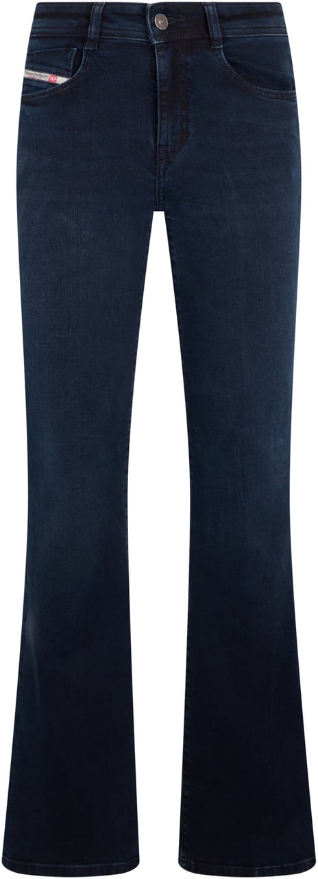 Diesel Bell-bottom jeans in cotton denim Blauw