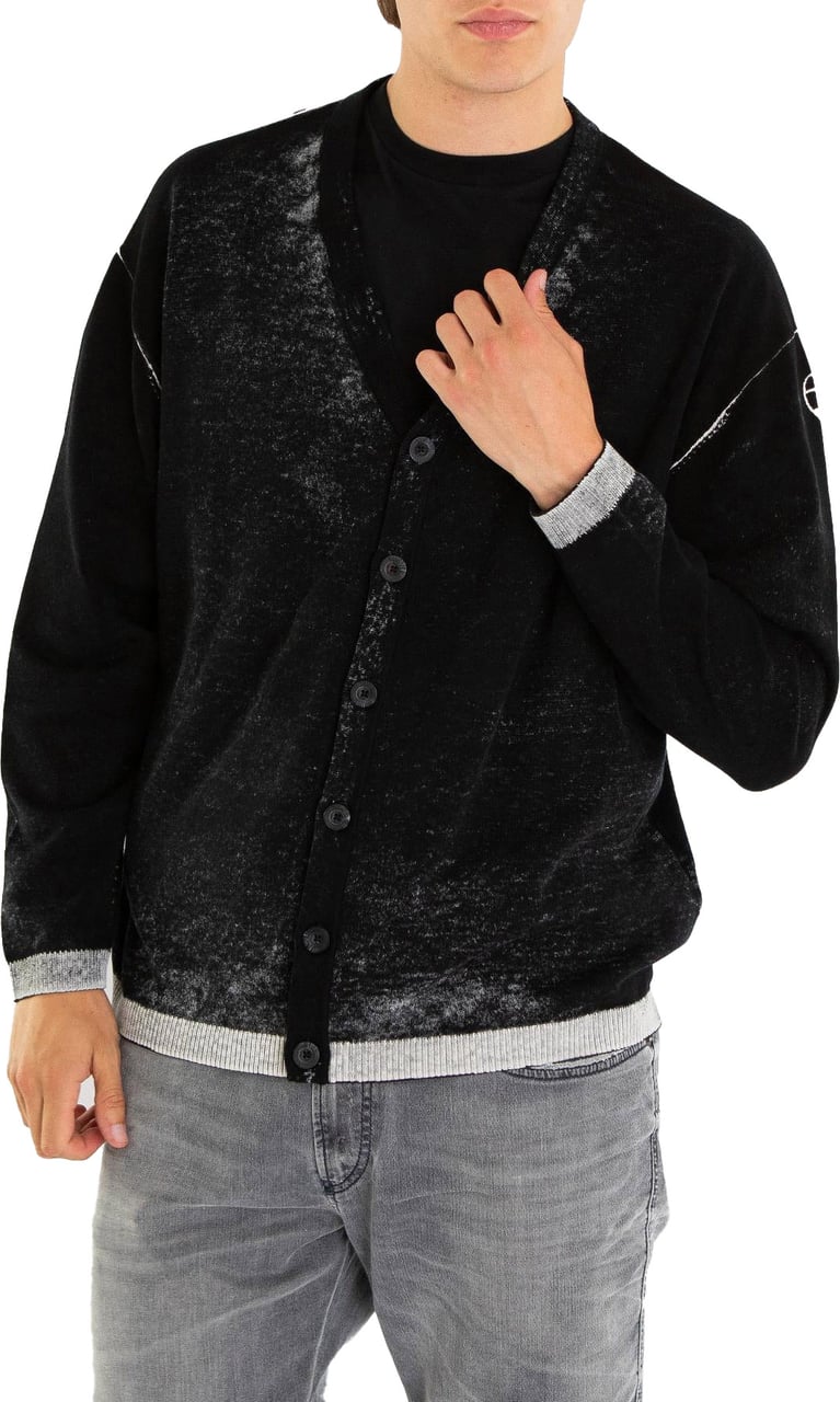 Diesel Heren K-Larence Cardigan Zwart Zwart