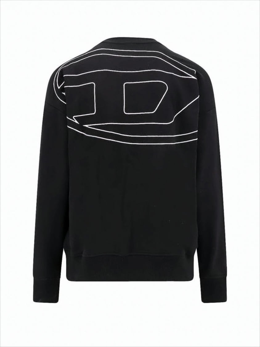 Diesel S Rob Megoval D Cotton Sweatshirt Zwart